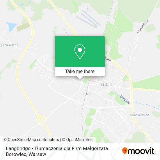 Langbridge - Tłumaczenia dla Firm Małgorzata Borowiec map