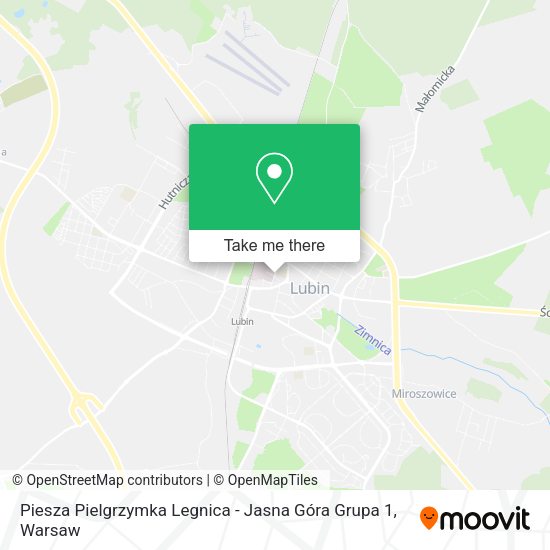 Piesza Pielgrzymka Legnica - Jasna Góra Grupa 1 map