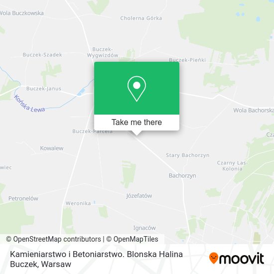 Kamieniarstwo i Betoniarstwo. Blonska Halina Buczek map