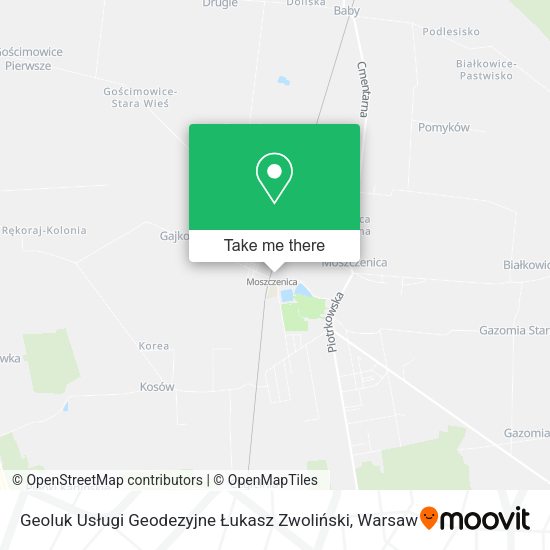 Geoluk Usługi Geodezyjne Łukasz Zwoliński map