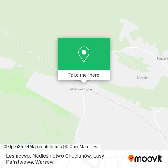 Leśnictwo. Nadleśnictwo Chocianów. Lasy Państwowe map