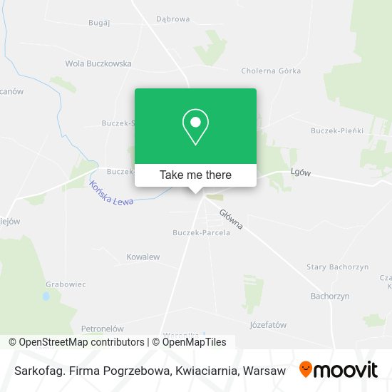 Sarkofag. Firma Pogrzebowa, Kwiaciarnia map