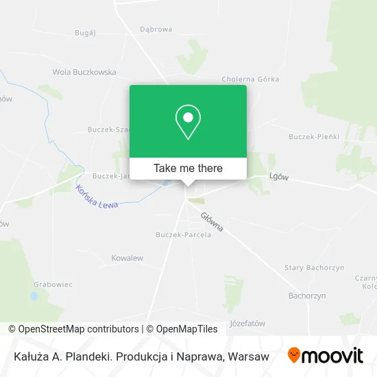 Карта Kałuża A. Plandeki. Produkcja i Naprawa