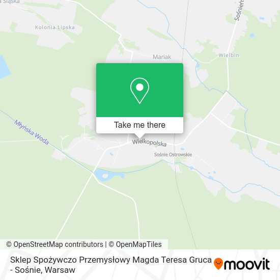 Sklep Spożywczo Przemysłowy Magda Teresa Gruca - Sośnie map