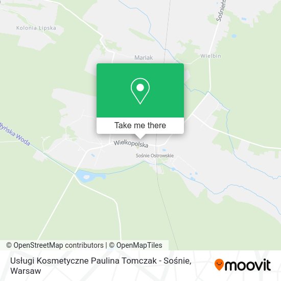 Usługi Kosmetyczne Paulina Tomczak - Sośnie map