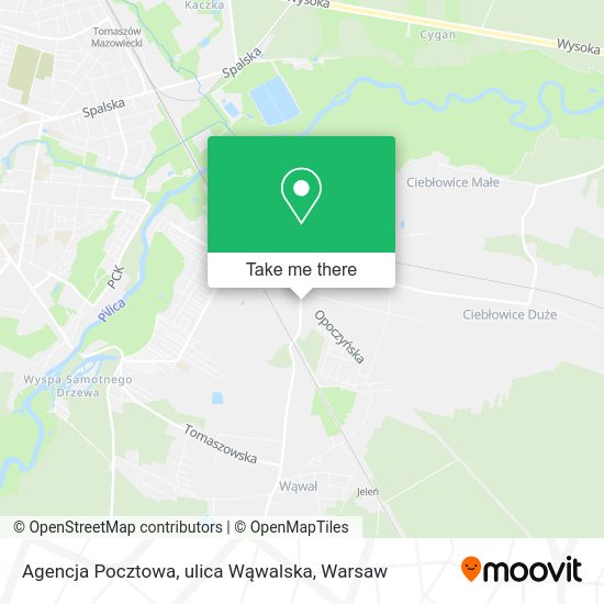 Agencja Pocztowa, ulica Wąwalska map