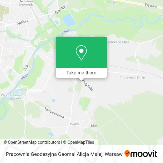 Карта Pracownia Geodezyjna Geomal Alicja Malej