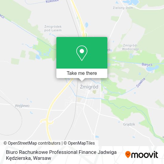 Biuro Rachunkowe Professional Finance Jadwiga Kędzierska map