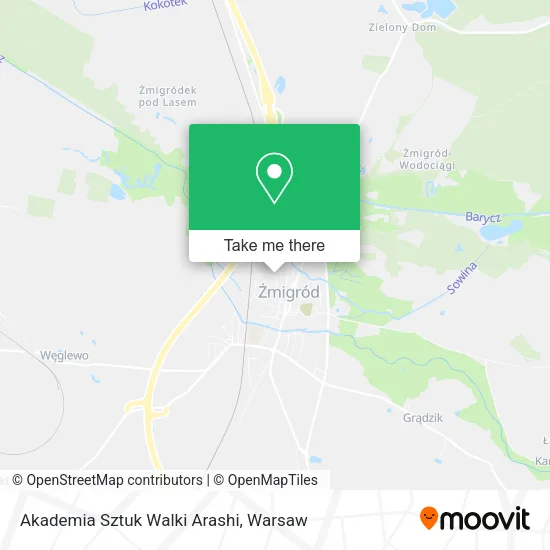 Карта Akademia Sztuk Walki Arashi
