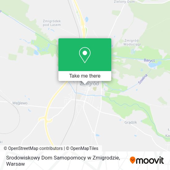 Srodowiskowy Dom Samopomocy w Zmigrodzie map