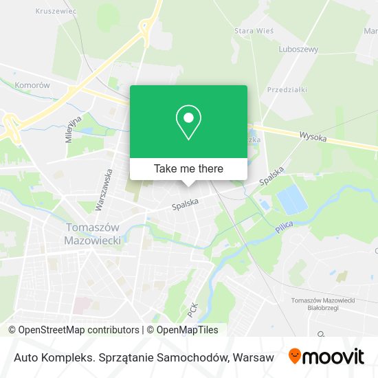 Auto Kompleks. Sprzątanie Samochodów map