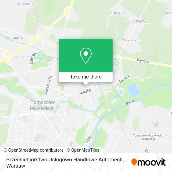 Карта Przedsiebiorstwo Uslugowo Handlowe Automech