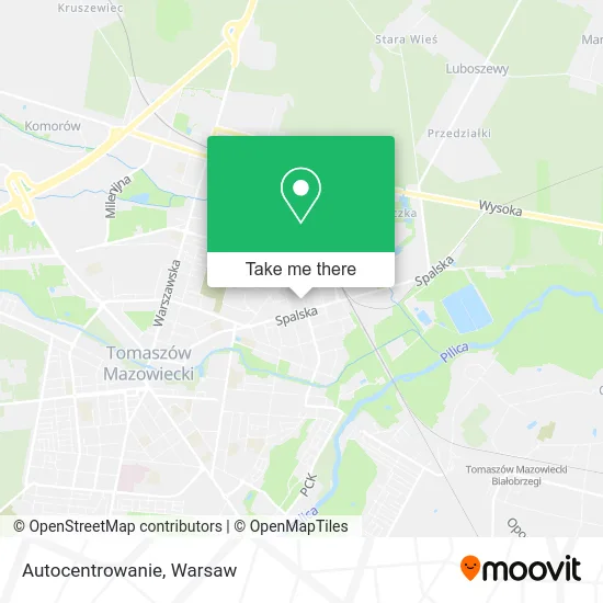 Карта Autocentrowanie