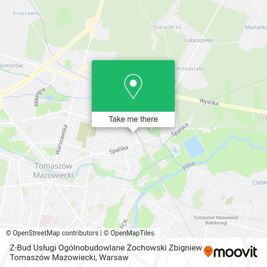 Z-Bud Usługi Ogólnobudowlane Żochowski Zbigniew Tomaszów Mazowiecki map