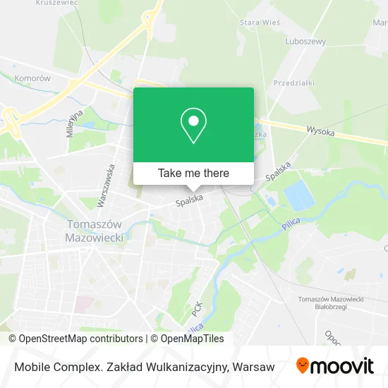 Карта Mobile Complex. Zakład Wulkanizacyjny