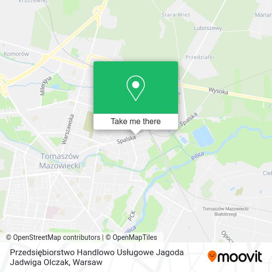 Przedsiębiorstwo Handlowo Usługowe Jagoda Jadwiga Olczak map