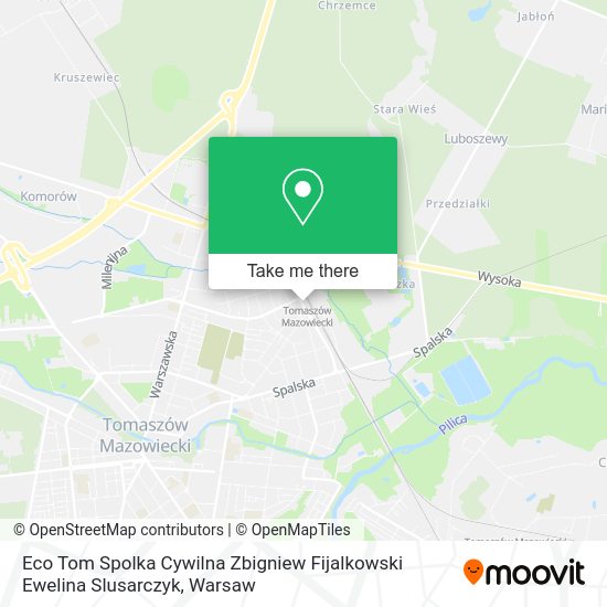 Eco Tom Spolka Cywilna Zbigniew Fijalkowski Ewelina Slusarczyk map