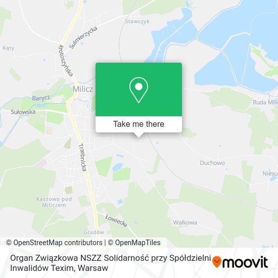 Organ Związkowa NSZZ Solidarność przy Spółdzielni Inwalidów Texim map