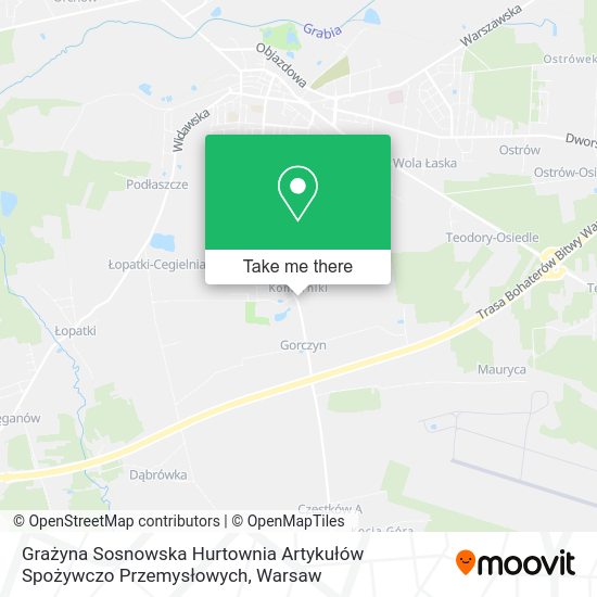 Grażyna Sosnowska Hurtownia Artykułów Spożywczo Przemysłowych map