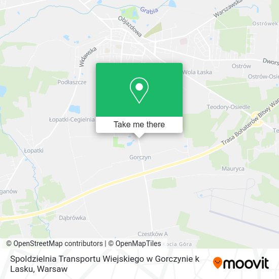 Spoldzielnia Transportu Wiejskiego w Gorczynie k Lasku map