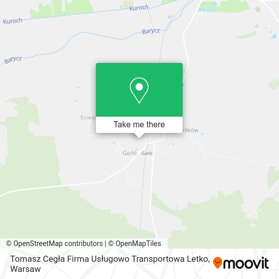 Tomasz Cegła Firma Usługowo Transportowa Letko map