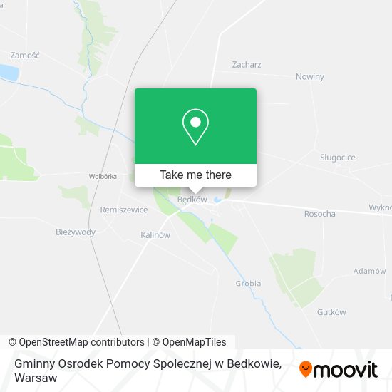 Gminny Osrodek Pomocy Spolecznej w Bedkowie map