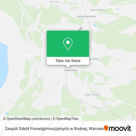 Zespół Szkół Ponadgimnazjalnych w Rudnej map