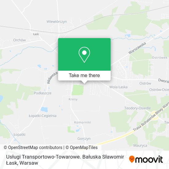 Usługi Transportowo-Towarowe. Bałuska Sławomir Łask map