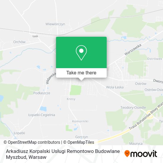 Arkadiusz Korpalski Usługi Remontowo Budowlane Myszbud map