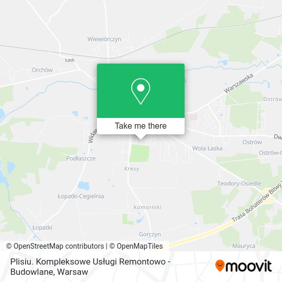 Plisiu. Kompleksowe Usługi Remontowo - Budowlane map