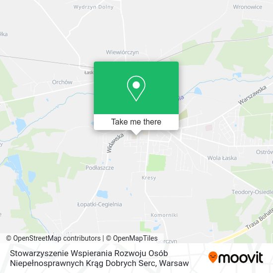 Stowarzyszenie Wspierania Rozwoju Osób Niepełnosprawnych Krąg Dobrych Serc map