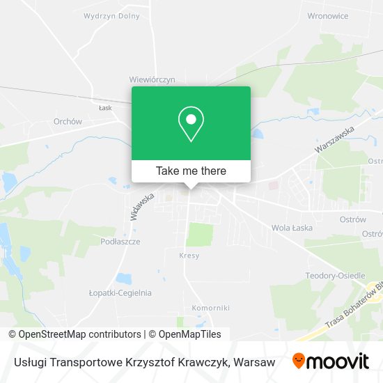 Карта Usługi Transportowe Krzysztof Krawczyk