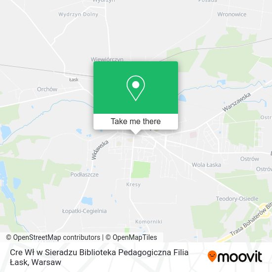 Cre Wł w Sieradzu Biblioteka Pedagogiczna Filia Łask map