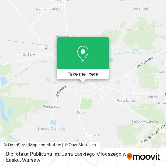 Карта Biblioteka Publiczna im. Jana Łaskiego Młodszego w Łasku