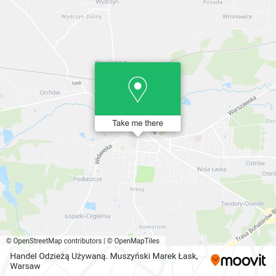 Handel Odzieżą Używaną. Muszyński Marek Łask map