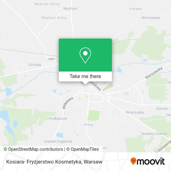 Kosiara- Fryzjerstwo Kosmetyka map