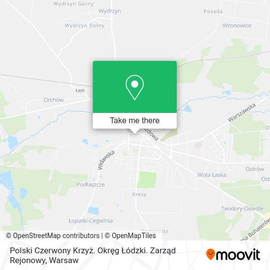 Polski Czerwony Krzyż. Okręg Łódzki. Zarząd Rejonowy map