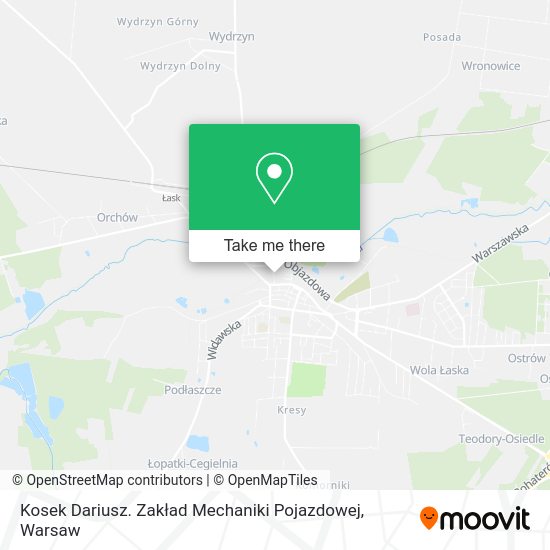 Kosek Dariusz. Zakład Mechaniki Pojazdowej map