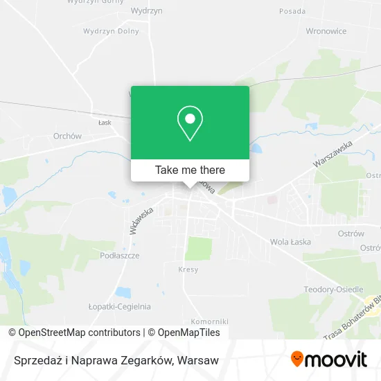 Карта Sprzedaż i Naprawa Zegarków
