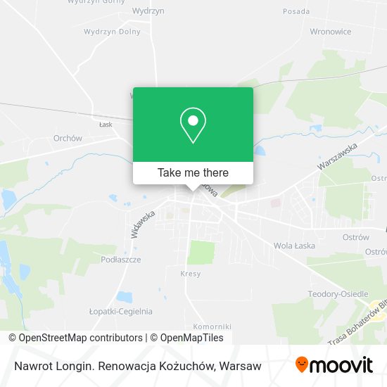 Nawrot Longin. Renowacja Kożuchów map