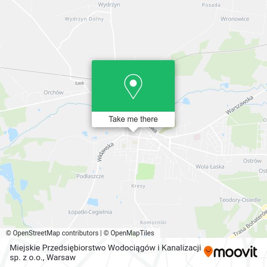 Карта Miejskie Przedsiębiorstwo Wodociągów i Kanalizacji sp. z o.o.