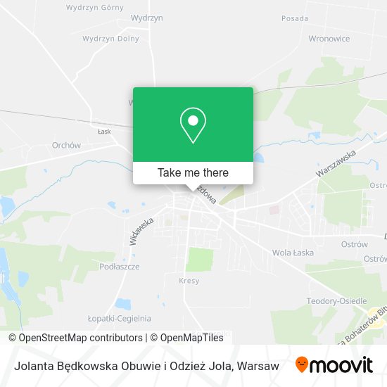 Jolanta Będkowska Obuwie i Odzież Jola map