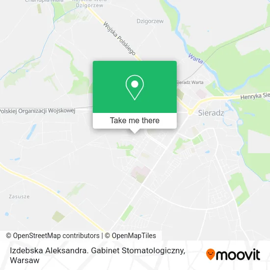 Izdebska Aleksandra. Gabinet Stomatologiczny map