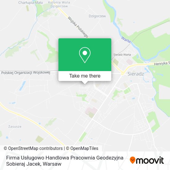 Firma Usługowo Handlowa Pracownia Geodezyjna Sobieraj Jacek map