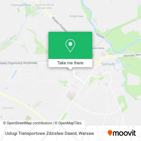 Карта Usługi Transportowe Zdzisław Dawid