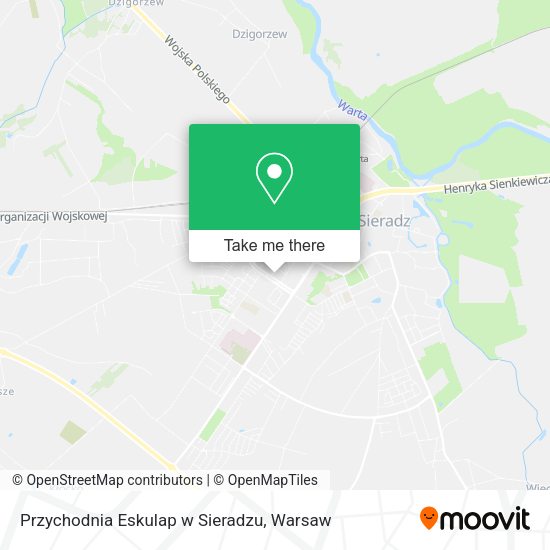 Przychodnia Eskulap w Sieradzu map