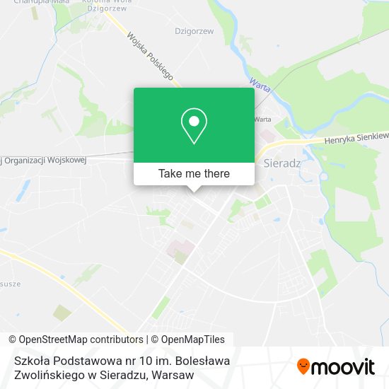 Карта Szkoła Podstawowa nr 10 im. Bolesława Zwolińskiego w Sieradzu