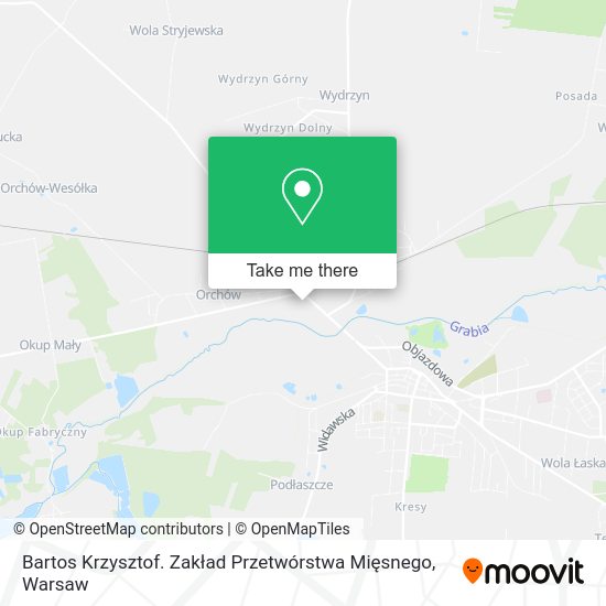 Bartos Krzysztof. Zakład Przetwórstwa Mięsnego map