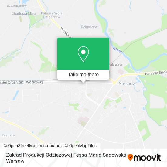 Zakład Produkcji Odzieżowej Fessa Maria Sadowska map