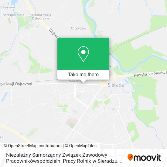 Niezależny Samorządny Związek Zawodowy Pracownikówspółdzielni Pracy Rolnik w Sieradzu map